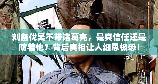 刘备伐吴不带诸葛亮，是真信任还是防着他？背后真相让人细思极恐！