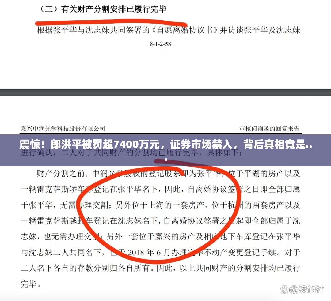 震惊！郎洪平被罚超7400万元，证券市场禁入，背后真相竟是...