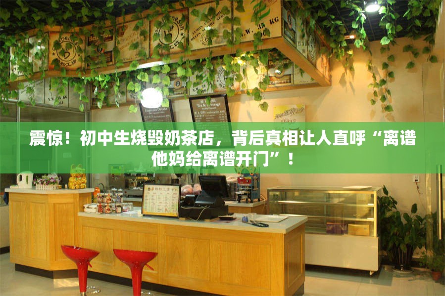 震惊！初中生烧毁奶茶店，背后真相让人直呼“离谱他妈给离谱开门”！