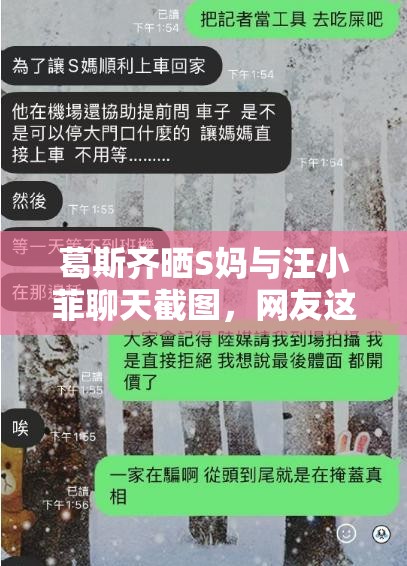 葛斯齐晒S妈与汪小菲聊天截图，网友这瓜保熟吗？