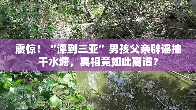 震惊！“漂到三亚”男孩父亲辟谣抽干水塘，真相竟如此离谱？